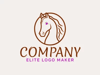 An elegantly crafted circular logo featuring a horse silhouette, ideal for a refined and distinctive brand image.