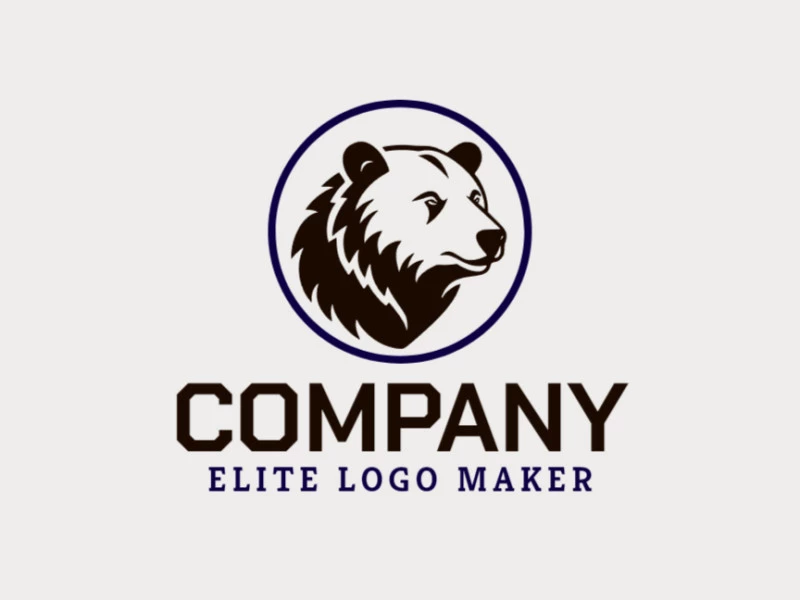 The logo in the shape of an evil black bear with a black color, this logo is ideal for different business areas.