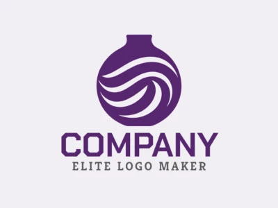 Ideal logo for different businesses in the shape of a flower pot, with creative design and simple style.