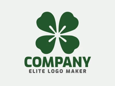 Modern logo in the shape of a four-leaf clover with professional design and abstract style.