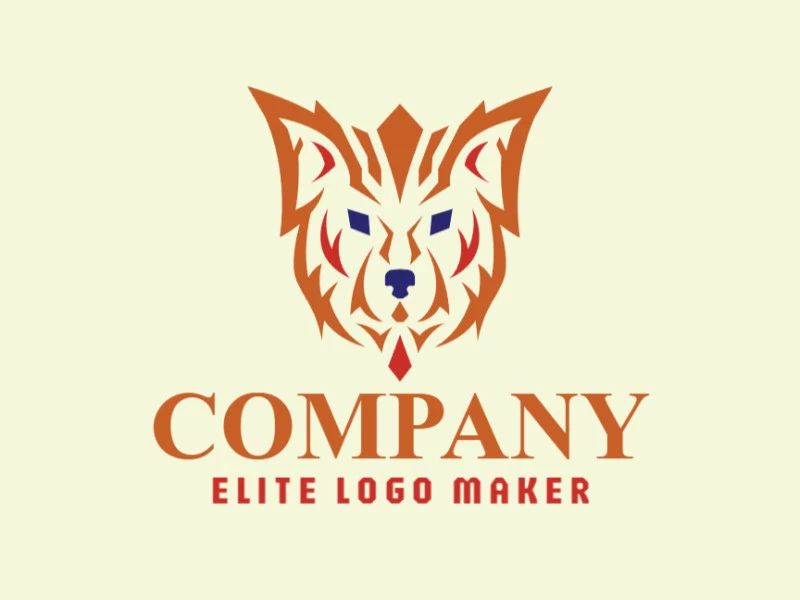 Ideal logo for different businesses in the shape of a fox with creative design and abstract style.