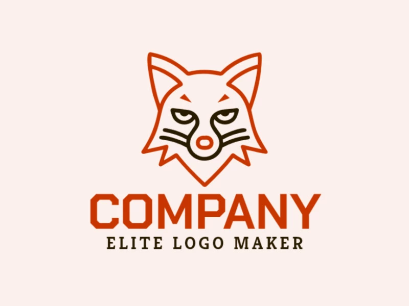 A monoline logo featuring a sleek fox design, perfect for a range of businesses.