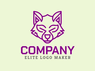 The logo features a sleek monoline fox design, exuding elegance and charm in shades of purple.