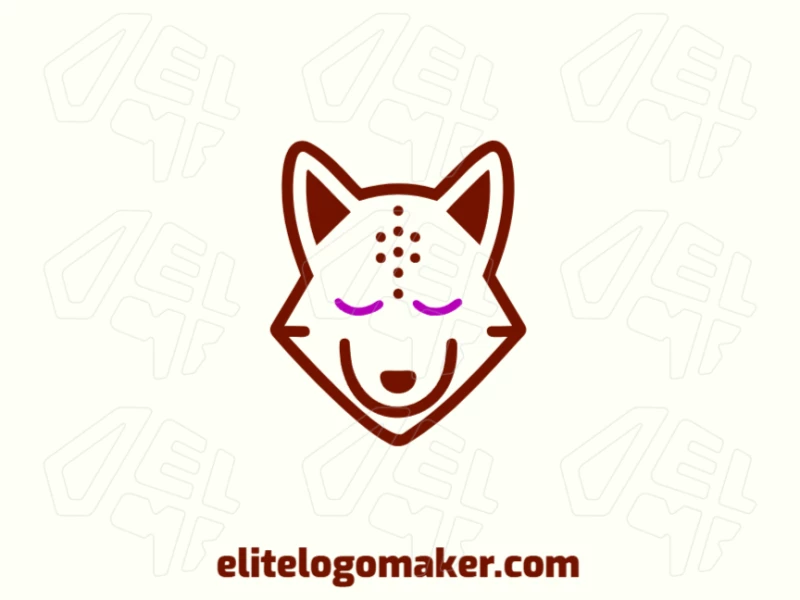 An attractive animal logo featuring a fox head, designed with detailed lines to create a dynamic and captivating look.