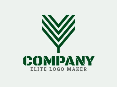 A minimalist logo with a professional geometric tree design, featuring clean lines and simple shapes.