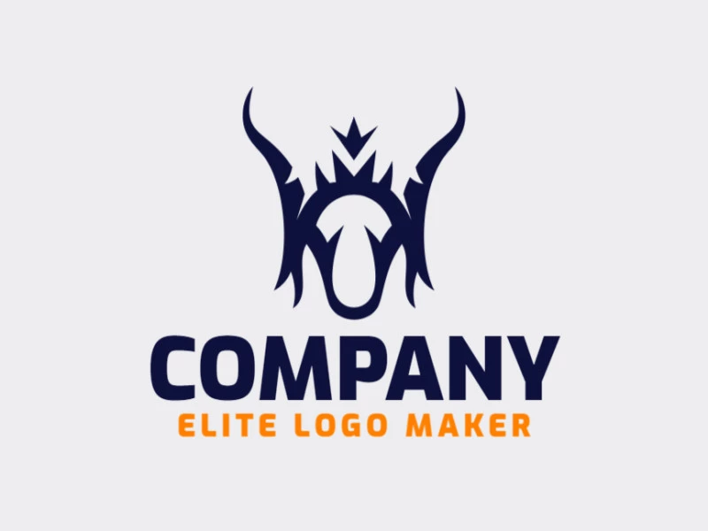 Memorable logo in the shape of a ghost, with abstract style and customizable colors.