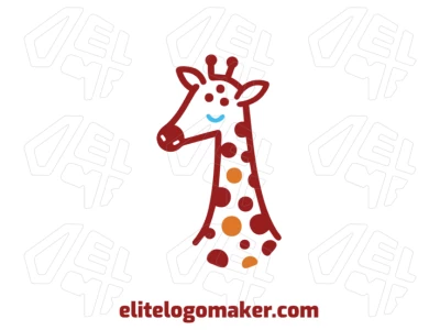 Cheap logo design featuring a simple and cute giraffe, combining charm and affordability for an easy and appealing brand identity.