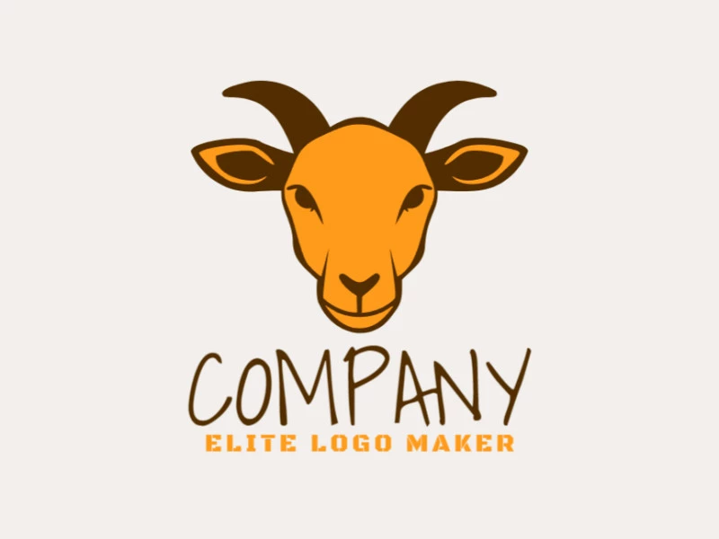 Create a personalized logo for your business in the shape of a goat with simple style and elegant design.