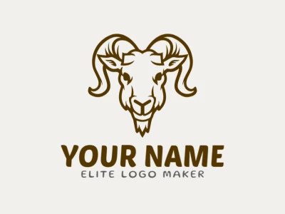 A business logo featuring a stylized brown goat, symbolizing strength.