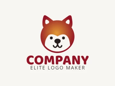 A dynamic gradient logo featuring a dog head, blending colors smoothly to create a lively and modern appearance.