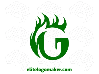 A cheap logo template featuring a green letter "G" with an abstract design, offering a unique and creative style.