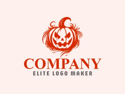 Modern logo in the shape of a Halloween pumpkin with professional design and handcrafted style.