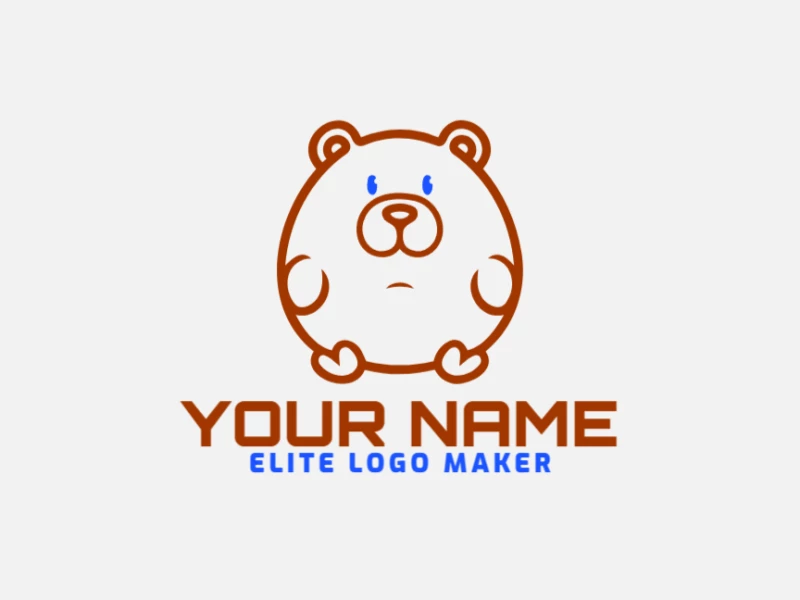 An animal logo featuring a hamster, designed with playful shapes and details for a cute and engaging visual identity.