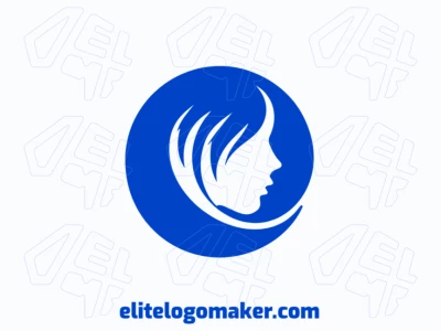 Elegant and business-oriented logo featuring the head of a woman seamlessly integrated with a circular design.