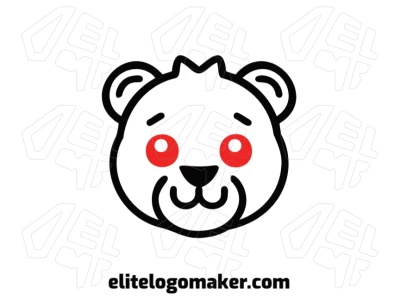 Elegant logo featuring the head of a young bear in an animal style, perfect for a creative and fully customizable brand identity.