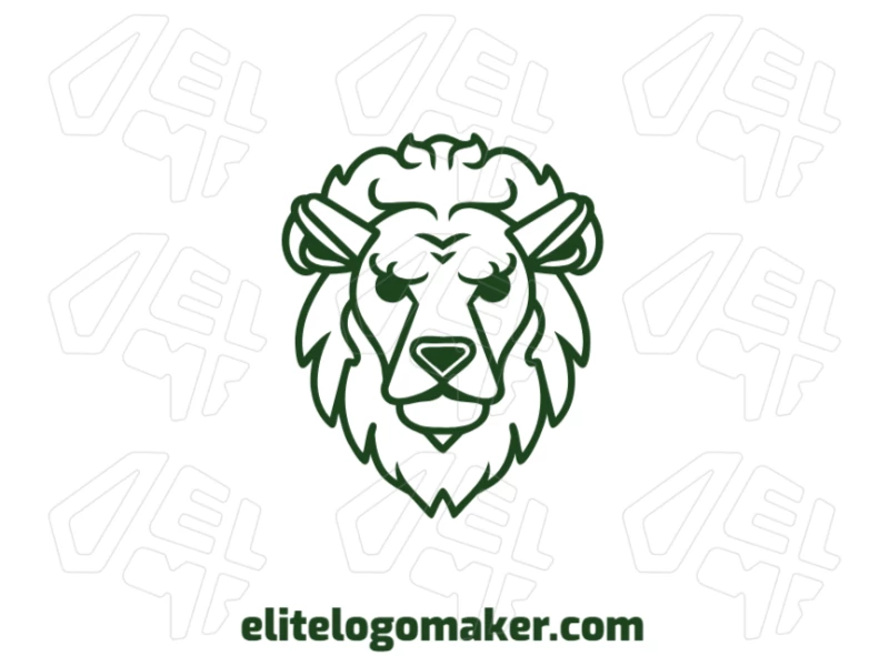 Head Of An Old Lion - Creative And Professional Logo Eye-catching logo design featuring the head of an old lion, blending strength and wisdom in a professional and creative style.