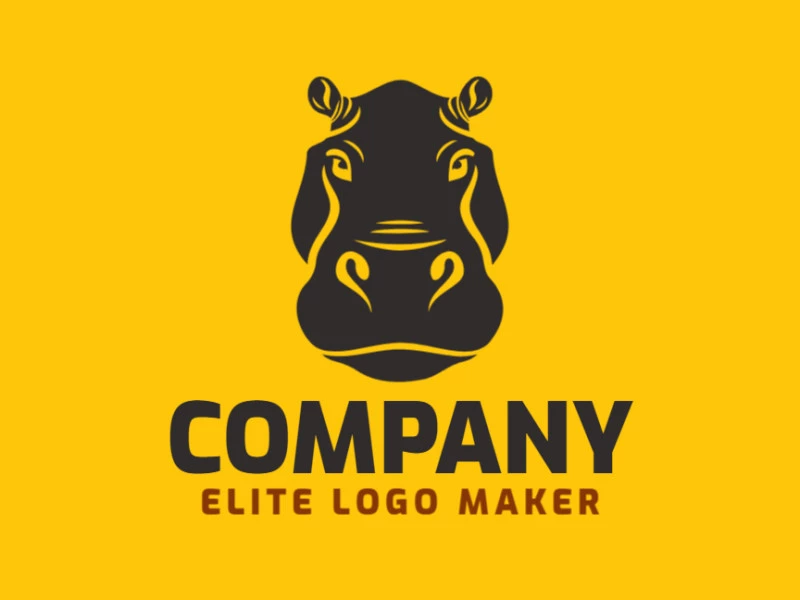 An illustrative logo featuring a charming hippopotamus head, ideal for a playful and memorable brand identity.