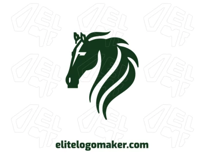 Abstract logo with a horse head design, blending artistic lines and unique shapes to create a strong and memorable brand identity.
