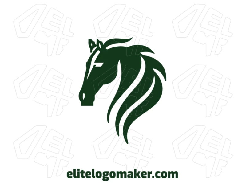 Abstract logo with a horse head design, blending artistic lines and unique shapes to create a strong and memorable brand identity.