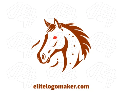 An original horse head logo design with a collage style, featuring an illustrative approach with layered textures and artistic details for a unique look.