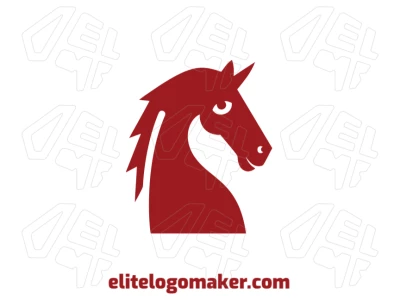 Cool logo design of a horse head with a customizable look in a simple style, great for clean branding.