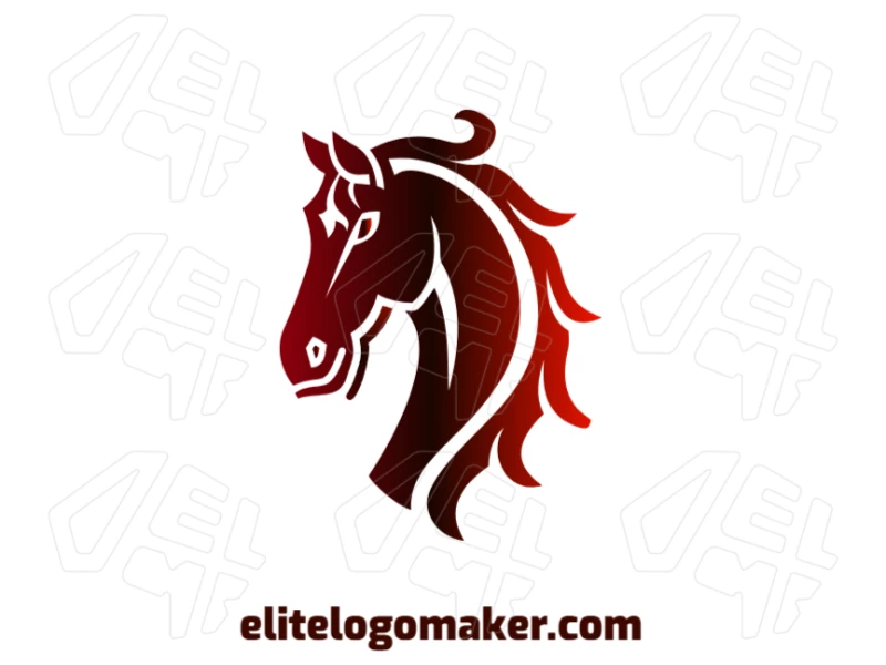 An attractive animal logo featuring a horse head in a sleek gradient style, combining elegance and modern design.