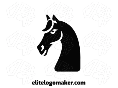 An excellent minimalist design featuring a horse head with a simple design, creating a sleek and elegant logo with smooth, clean lines.