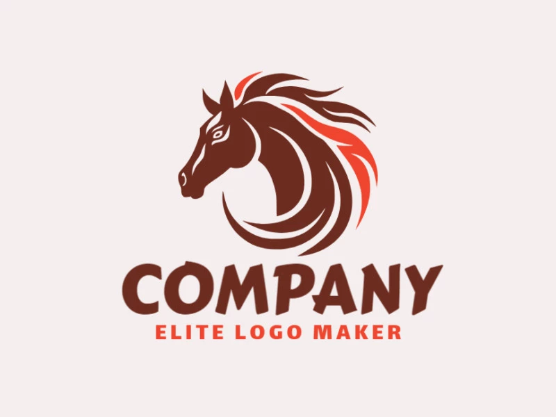 A stylized abstract horse head logo in shades of brown and orange. Bold and majestic, it stands out with its unique take on an old classic.