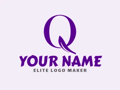 An attractive logo featuring the initial letter 'Q' in a bold initial letter style, designed with purple colors to create a strong and memorable visual impact.