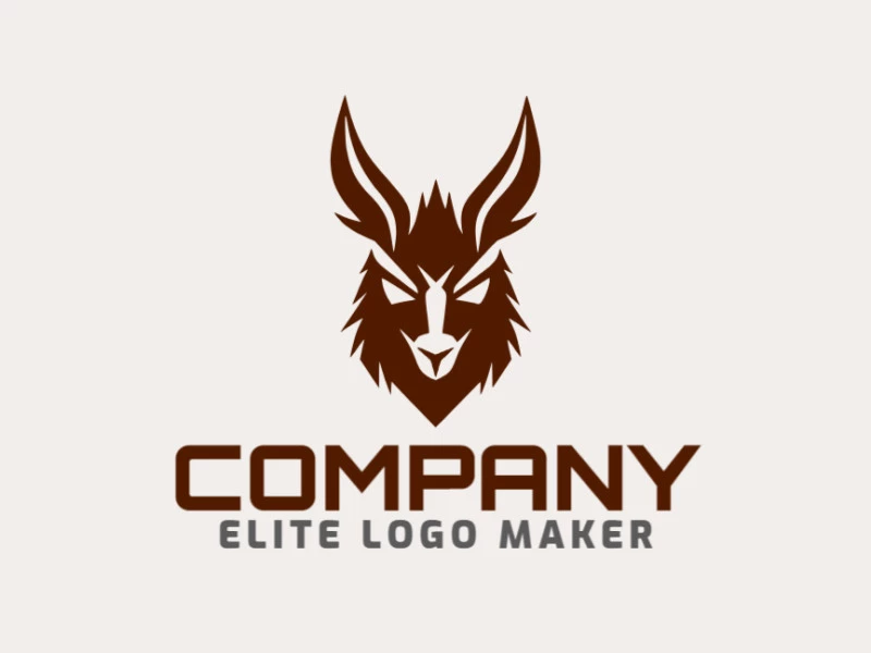 Ideal logo for different businesses in the shape of a kangaroo head, with creative design and mascot style.