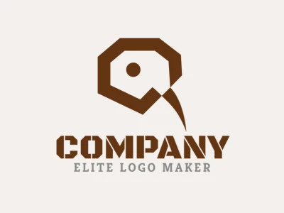 Logo Template for sale in the shape of a Kiwi bird, the color used was brown.