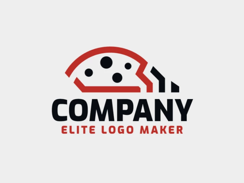 Minimalist logo in the shape of a ladybug with red and black colors, this logo is ideal for various types of business.