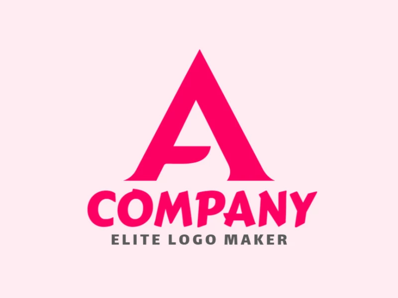 Create an ideal logo for your business in the shape of a letter "A" with a minimalist style and customizable colors.