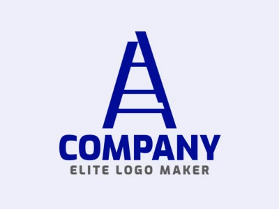 A minimalist fusion of the letter 'A' and a ladder symbolizes upward progress and potential in this sleek logo.