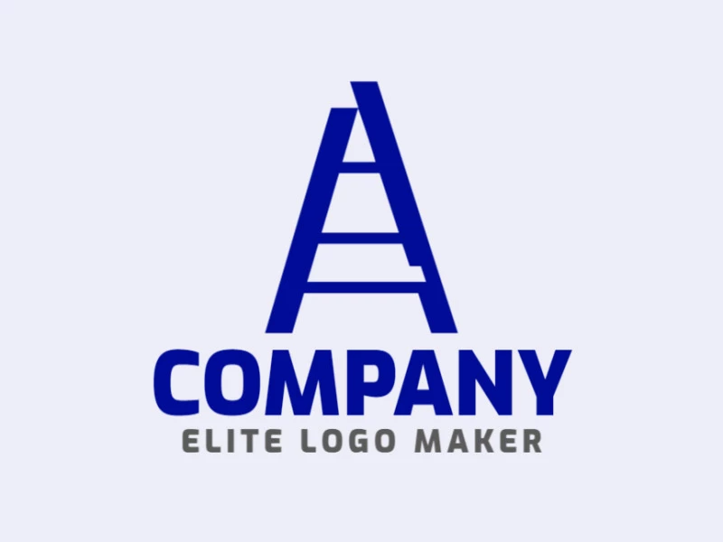 A minimalist fusion of the letter 'A' and a ladder symbolizes upward progress and potential in this sleek logo.