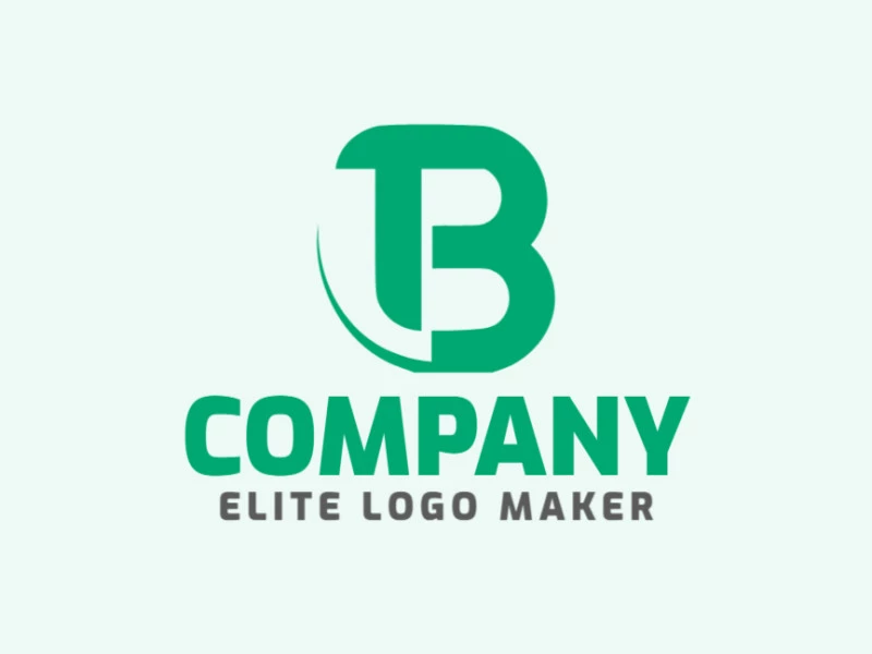 Create a personalized logo for your business in the shape of a letter B with a simple style and elegant design.