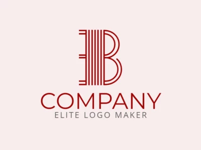 A captivating logo design featuring the letter 'B' intricately crafted with multiple lines, exuding sophistication and allure.