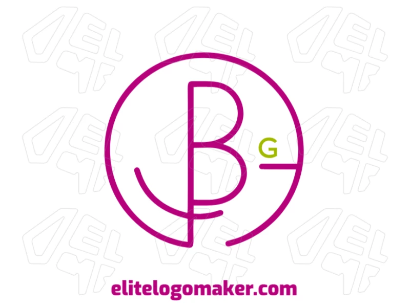Letter "B" Combined With Letter "G" Company Logo A modern business logo combining the letters "B" and "G", creating a strong and professional initial design for your brand.