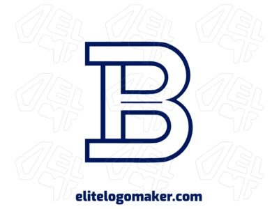 A letter 'B' with a graphic solution of excellence, featuring a cool minimalist style that enhances visual appeal.