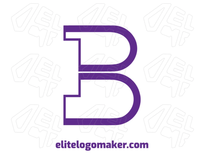 Letter "B" With Simple Style And Purple Color - Simple Logo Creator Logo template featuring the letter "B" with a simple style and purple color, creating a clean and modern design.