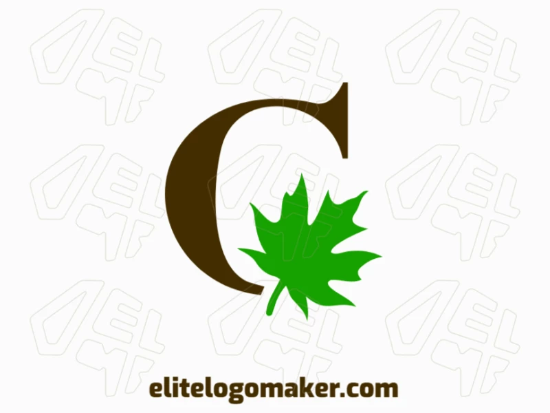 A distinguished logo featuring the letter 'C' combined with a leaf in an abstract style, offering a unique and memorable design.