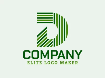 A dynamic logo featuring the letter 'D' crafted with multiple lines, showcasing a modern and layered design in green.