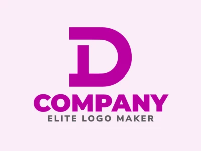 A perfect logo design featuring a pink letter 'D', combining simplicity and elegance to highlight the initial letter with style.