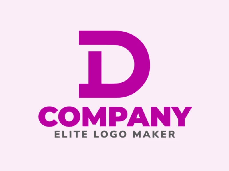 A perfect logo design featuring a pink letter 'D', combining simplicity and elegance to highlight the initial letter with style.