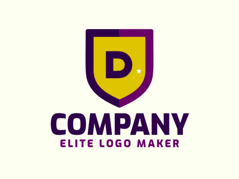 An elegant emblem logo featuring the letter 'D' within a shield, perfect for a distinguished company identity.