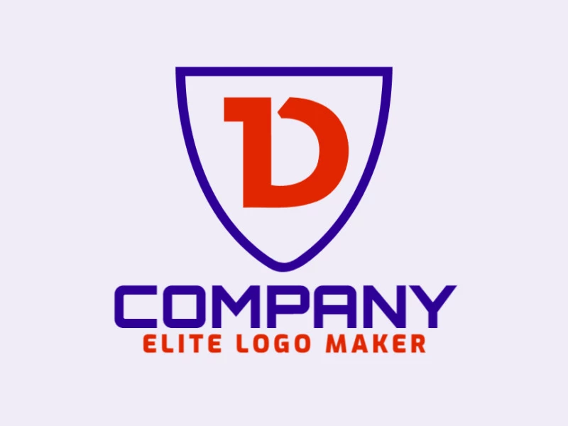 An impactful logo featuring the letter 'D' combined with a shield, blending blue and orange, symbolizing protection and innovation.