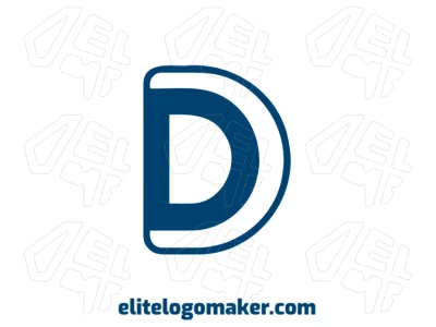 An excellent logo design featuring the letter "D" with a corporate design and blue color, reflecting a minimalist and professional style for a clean and modern look.