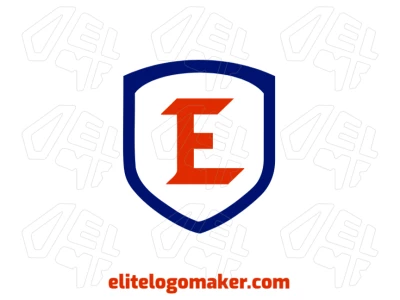 A graceful letter "E" inside a shield, representing elegance and strength with a corporate design and sophisticated colors.