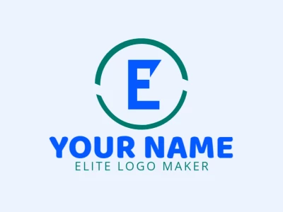 A sleek logo design featuring the letter 'E' elegantly placed inside a minimalistic circle, emphasizing an initial letter style.