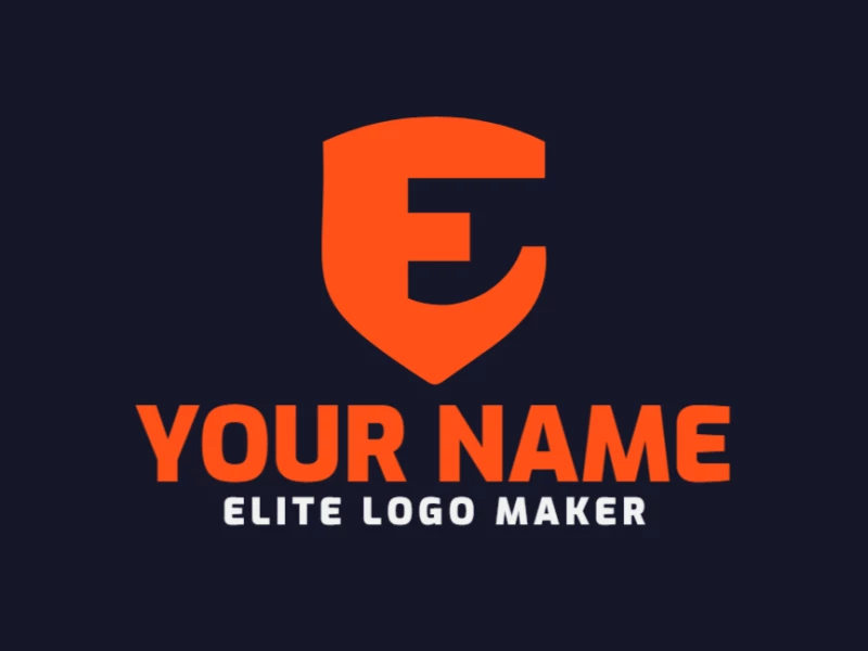 A cheap and elegant logo featuring the letter 'E' combined with a shield in a minimalist style, crafted to convey quality with clean, refined lines.